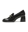 JE-6061　CHUNKY HEEL LOAFERS 6　BLACK　718952-0001