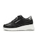 JE-47　PLATFORM BICOLOR SNEAKERS 5.5　BLACK　718942-0001