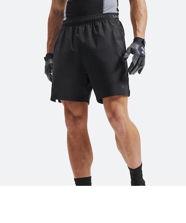 6009865　M UA VANISH WOVEN SHORTS 2.0　430AGB/BLK　719020-0002
