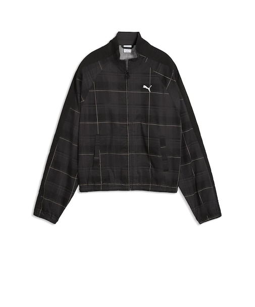 639021　W T7 RELAXED TARTAN WOVEN JKT　01BK　717908-0001