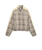639021　W T7 RELAXED TARTAN WOVEN JKT　81MOUSE GRAY　717908-0002
