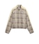 639021　W T7 RELAXED TARTAN WOVEN JKT　81MOUSE GRAY　717908-0002