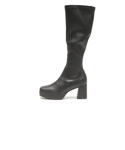 JE-51　STRETCH LONG BOOTS 7.5　BLACK　719997-0001