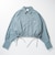 126K3071101　W DRAWSTRING CHECK SHIRT　SAX　717835-0003