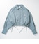 126K3071101　W DRAWSTRING CHECK SHIRT　SAX　717835-0003