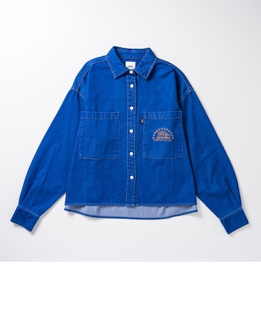 126K3071201　W EMBROIDERY DENIM SHIRT　INDIGO　717836-0001