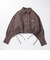 126K3071101　W DRAWSTRING CHECK SHIRT　BROWN　717835-0002