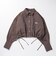 126K3071101　W DRAWSTRING CHECK SHIRT　BROWN　717835-0002