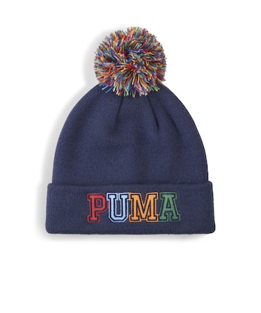 027411 K POM POM MID CROWN BEANIE JR 01NAVY 719885-0001