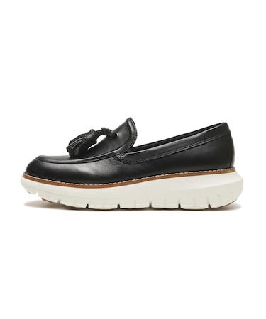 W36400　W ZG REXANNA TASSEL LOAFERS　BLACK LEATHER　720526-0001