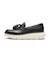 W36400　W ZG REXANNA TASSEL LOAFERS　BLACK LEATHER　720526-0001