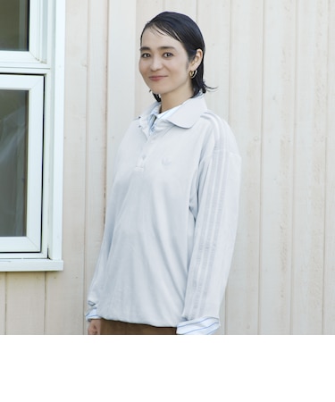 LC5962 U VELOUR LS POLO *LGH SOLIDGREY 716483-0001