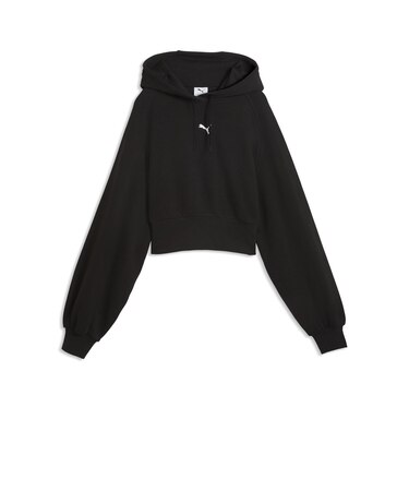 639109 W ESS CROPPED HOODIE TR 01BK 717916-0001