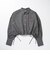 126K3071101　W DRAWSTRING CHECK SHIRT　BLACK　717835-0001
