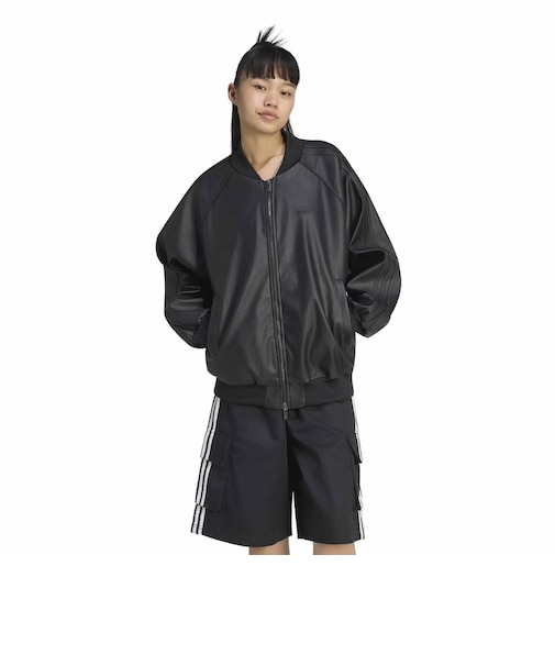 KQ6435 W PLEATHER SST OVERSIZED TT BLACK/MAROON 716059-0001