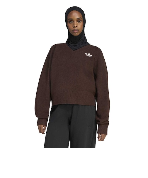 IA4444 W ESS KNIT SWEATSHIRT AURORACOFFEE 716031-0001