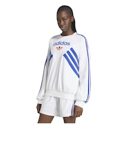 KR7013 W GARMENT WASHED GRAPHIC CREW WHT/WHT 716411-0001