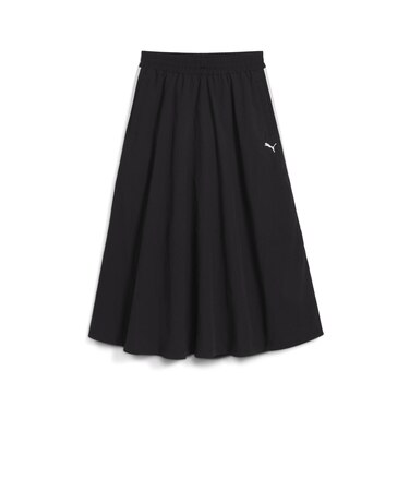 634064　W T7 WOVEN MIDI SKIRT　01BK　699634-0001
