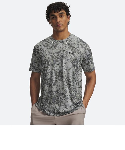 6013793 M UA TECH PRINTED S S T-SHIRT 069TNM/BLK 719022-0002