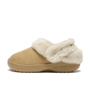 212106-265　CL UNFURGTBLE VEGAN SUEDE CLOG　TAN　715627-0001