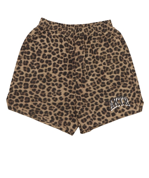 226-023002 F.A. LEOPARD WIDE 5.5 SHORTS CAMEL 715183-0001