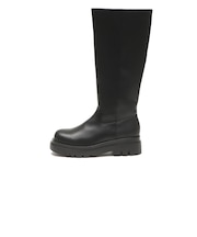 W3071 TRACK SOLE LONG BOOTS5 BLACK 715018-0001
