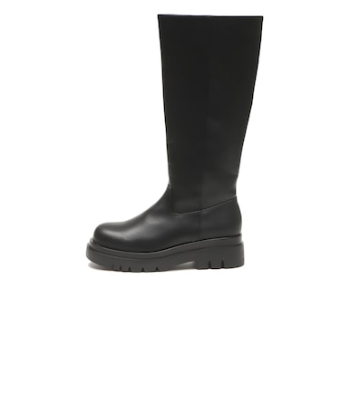 W3071　TRACK SOLE LONG BOOTS5　BLACK　715018-0001