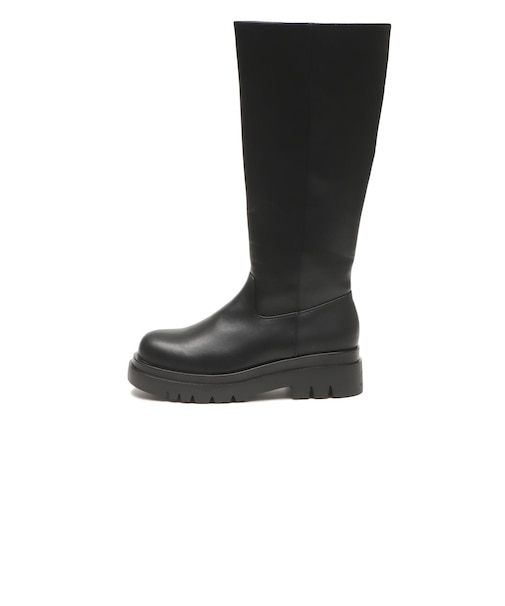 W3071　TRACK SOLE LONG BOOTS5　BLACK　715018-0001