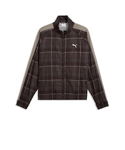 639061 M T7 RELAXED TARTAN WOVEN JKT 33CHOCOLATE F. 717910-0002