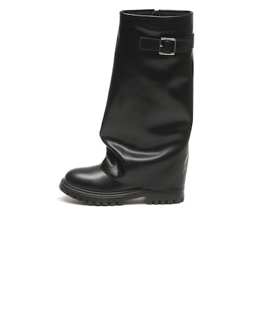 W3095　COVER LONG BOOTS4　BLACK　715022-0001