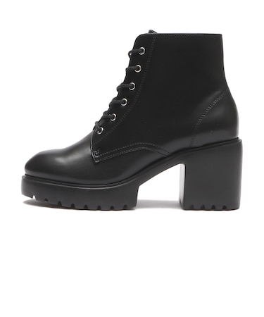 W8037　GL 6HOLE LACE UP 8　BLACK　715021-0001