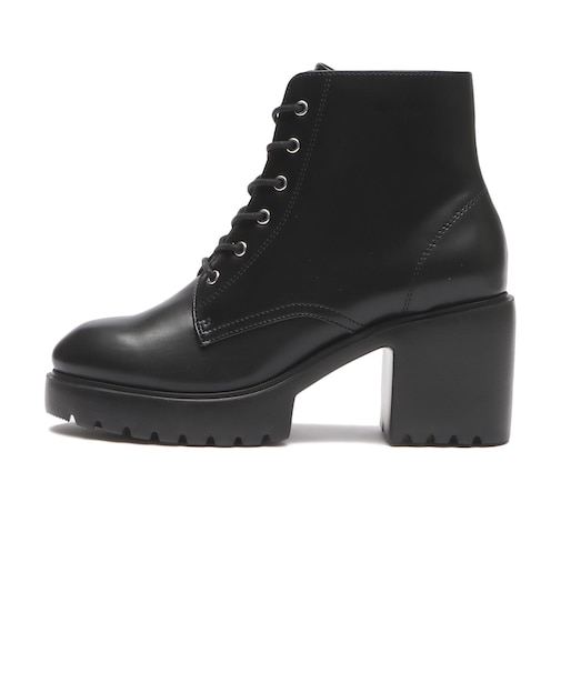 W8037　GL 6HOLE LACE UP 8　BLACK　715021-0001