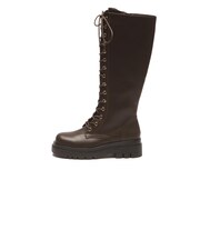 W3088　TRACK SOLE LACE UP LONG BOOTS5　BROWN　715019-0002