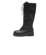 W3088　TRACK SOLE LACE UP LONG BOOTS5　BLACK　715019-0001