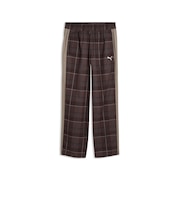 639059　M T7 RELAXED TARTAN WOVEN PT　33CHOCOLATE F.　717909-0002