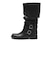 W3097　2BELT SHIRRING LONG BOOTS　BLACK　717157-0001