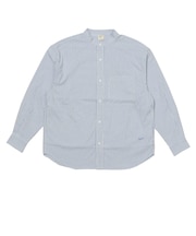 425R7070201　DANNER BANDCOLLAR CAVE LSSHIRT　SAX　687069-0003