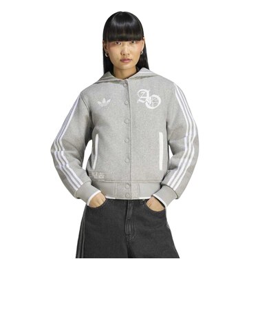 KR6513 W CHEER JACKET MGREY/WHITE 716403-0001