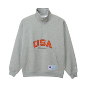 C3-E009 M HALF ZIP SWEATSHIRT オックスフォードグレー 720238-0001