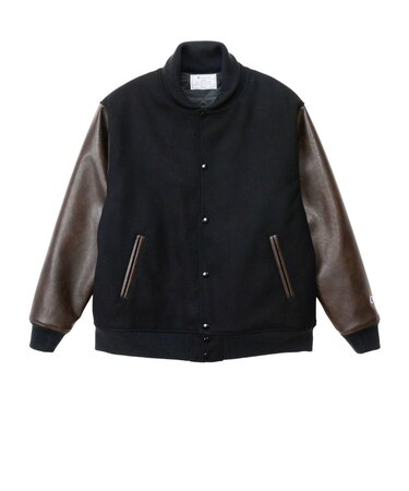 C3-E604　M VARSITY JKT　ﾌﾞﾗｯｸ　720250-0001