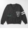 126K7050501　M Swaet Leter Cardigan　BLACK　717842-0002