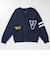 126K7050501　M Swaet Leter Cardigan　NAVY　717842-0003