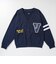 126K7050501　M Swaet Leter Cardigan　NAVY　717842-0003