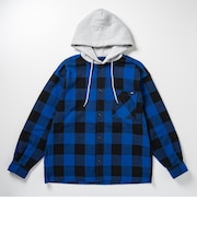 126K1071901 M Check Hooded Shirts BLUE 717849-0002