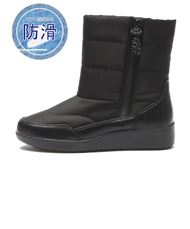 W8035　NYLON PUFFY　BLACK　715088-0001