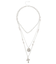 CROSS CHARM ロング3連ネックレス