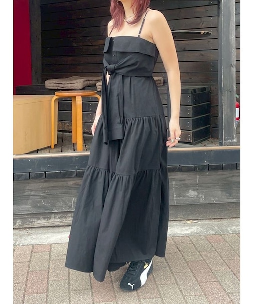 シャツデザインロングワンピース