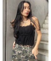 リボンキャミレースチュニック