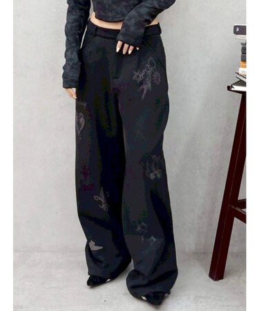 グラフィックプリントスウェットパンツ