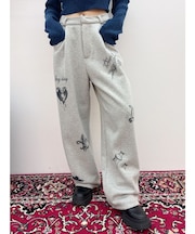 グラフィックプリントスウェットパンツ